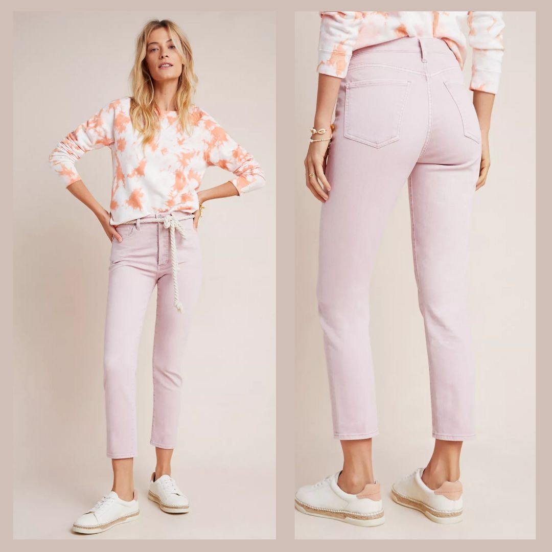 Nwt Citizens Of Humanity Olivia High-Rise Pink Ankle Jeans - 28 Waist